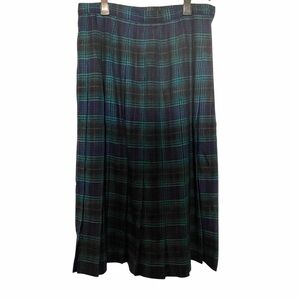 Vintage Talbots Classic Plaid Pleated Skirt